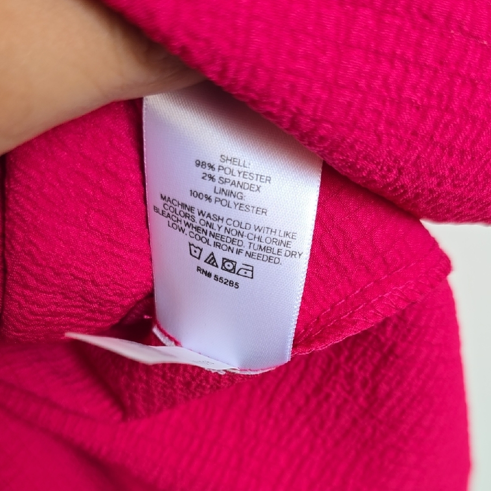 Express Vibrant Pink Ruffled Top - Picture 3 of 5